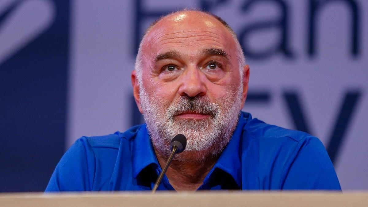 Pablo Laso, durante la rueda de prensa