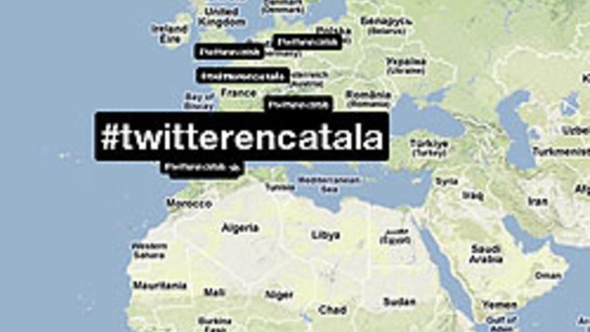 Impacto de #twitterencatala el sábado por la noche.