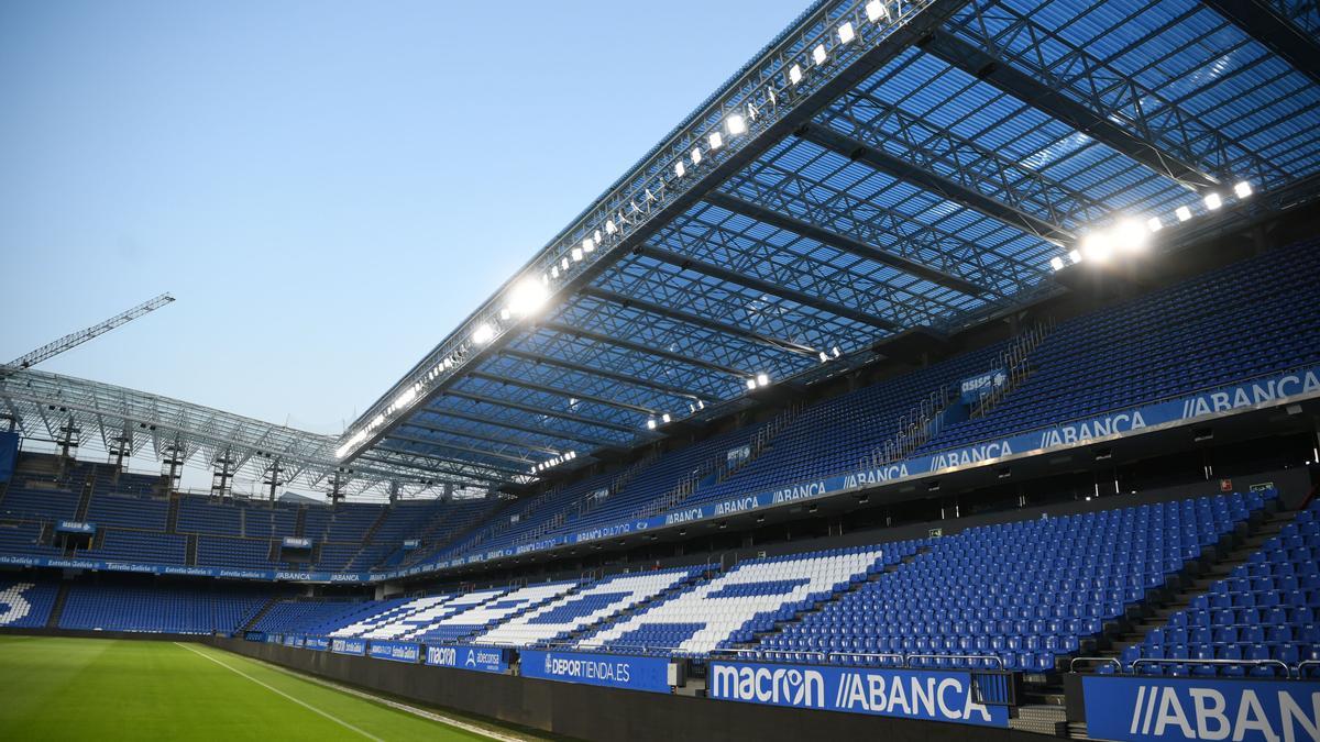 Gradas del estadio de Riazor.