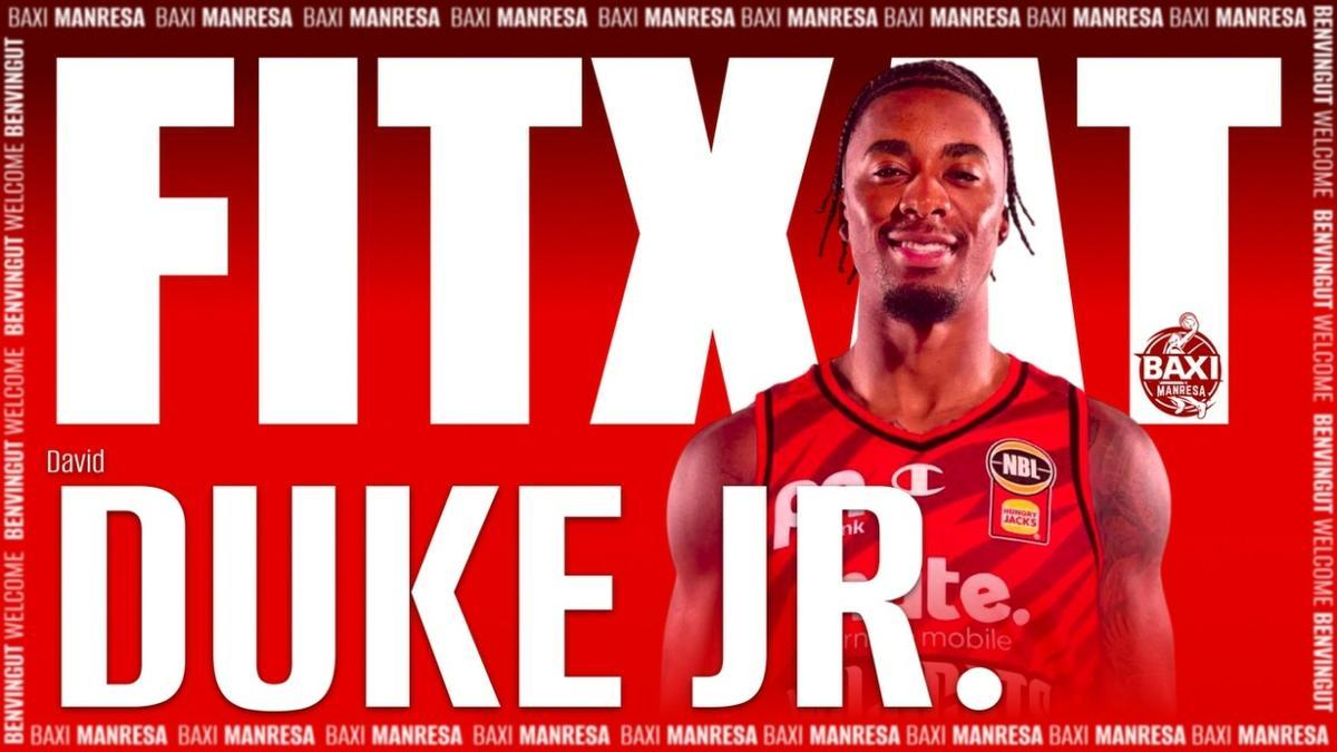 Duke Jr. refuerzo del BAXI Manresa hasta final de temporada