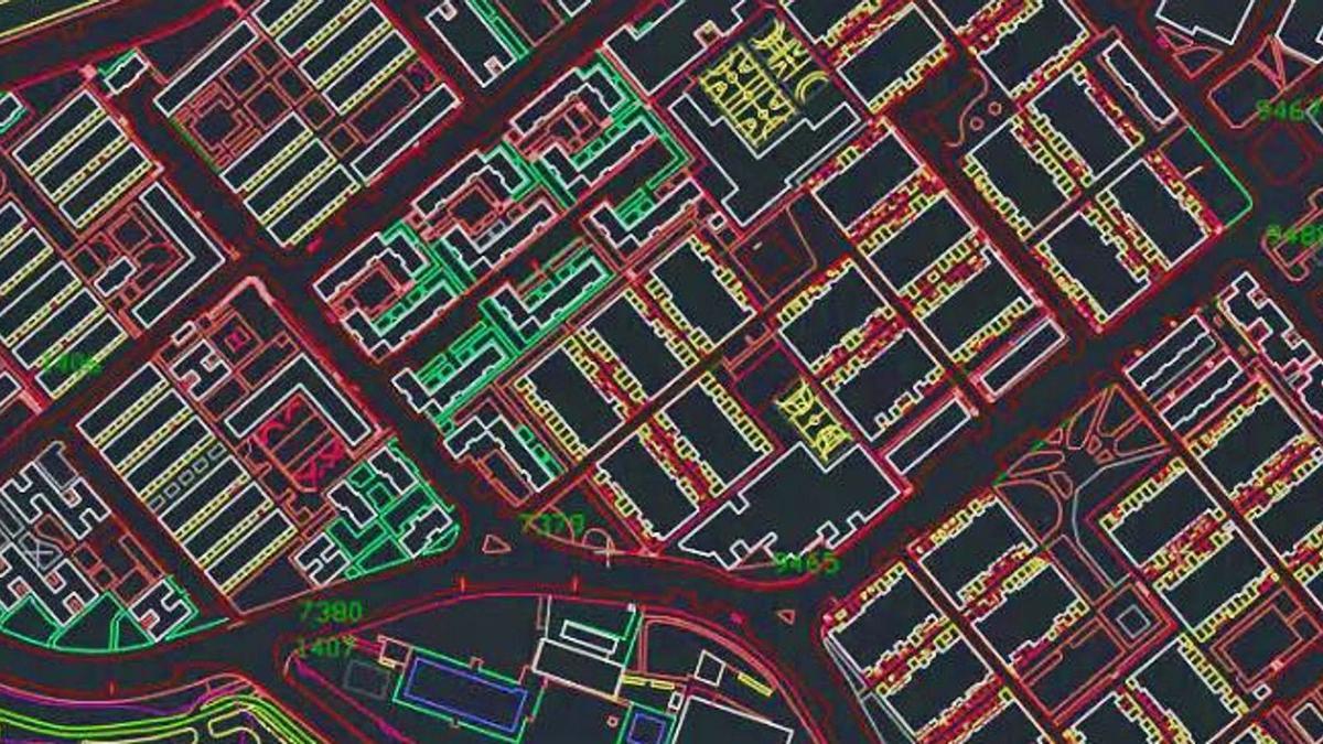 Un ejemplo de la cartografía que elaborará la empresa zamorana para el Ayuntamiento de Madrid. | Tecopy