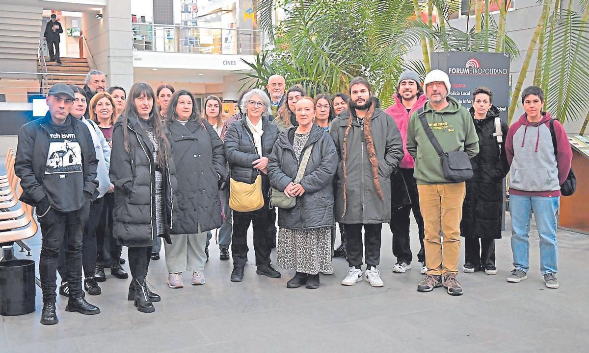Trabajadores de Lecer, en su reunión del miércoles.