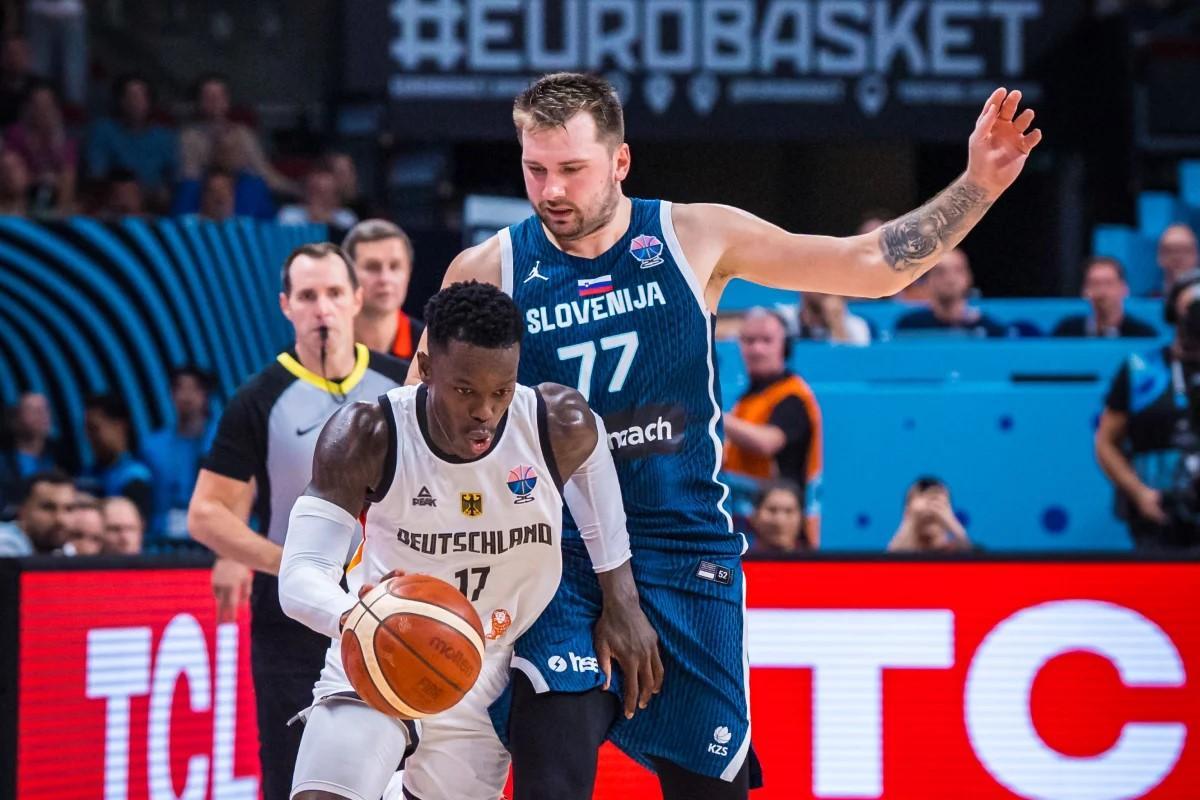 Schroder le ganó la partida a Doncic, que se va para casa mientras el alemán ya está en semifinales