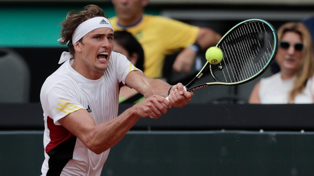 Zverev durante la jornada de hoy