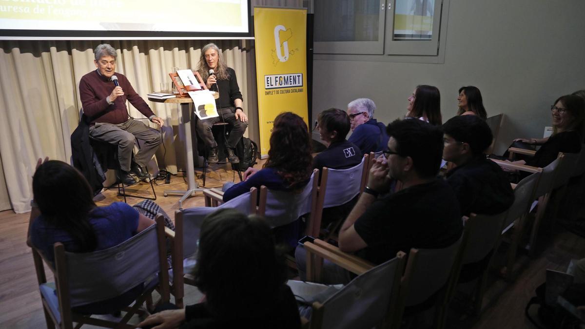 Gerard Quintana presentant la seva tercera novel·la a Girona, divendres.