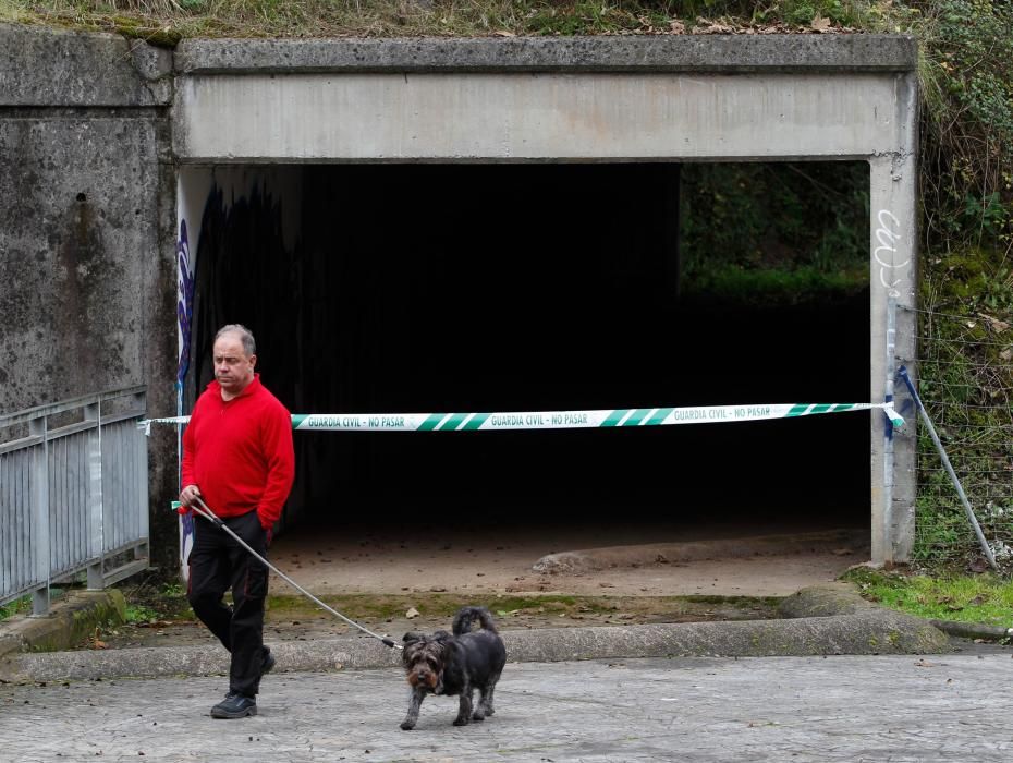 Olloniego, tras el atraco a una sucursal bancaria.