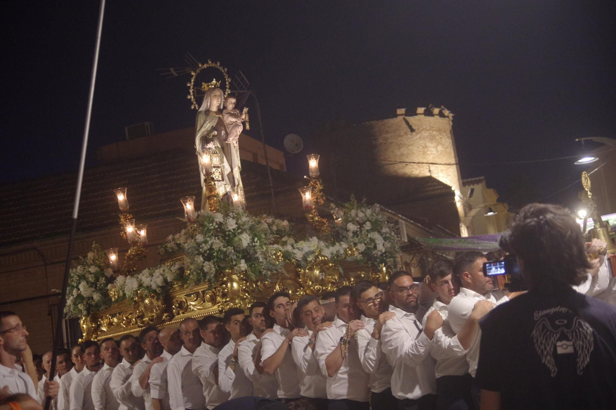 Procesión de la Virgen del Carmen en la Colonia de Santa Inés
