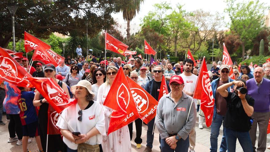Concentración del 1 de mayo en Ibiza: «Si no suben los sueldos, comeremos zapatos»
