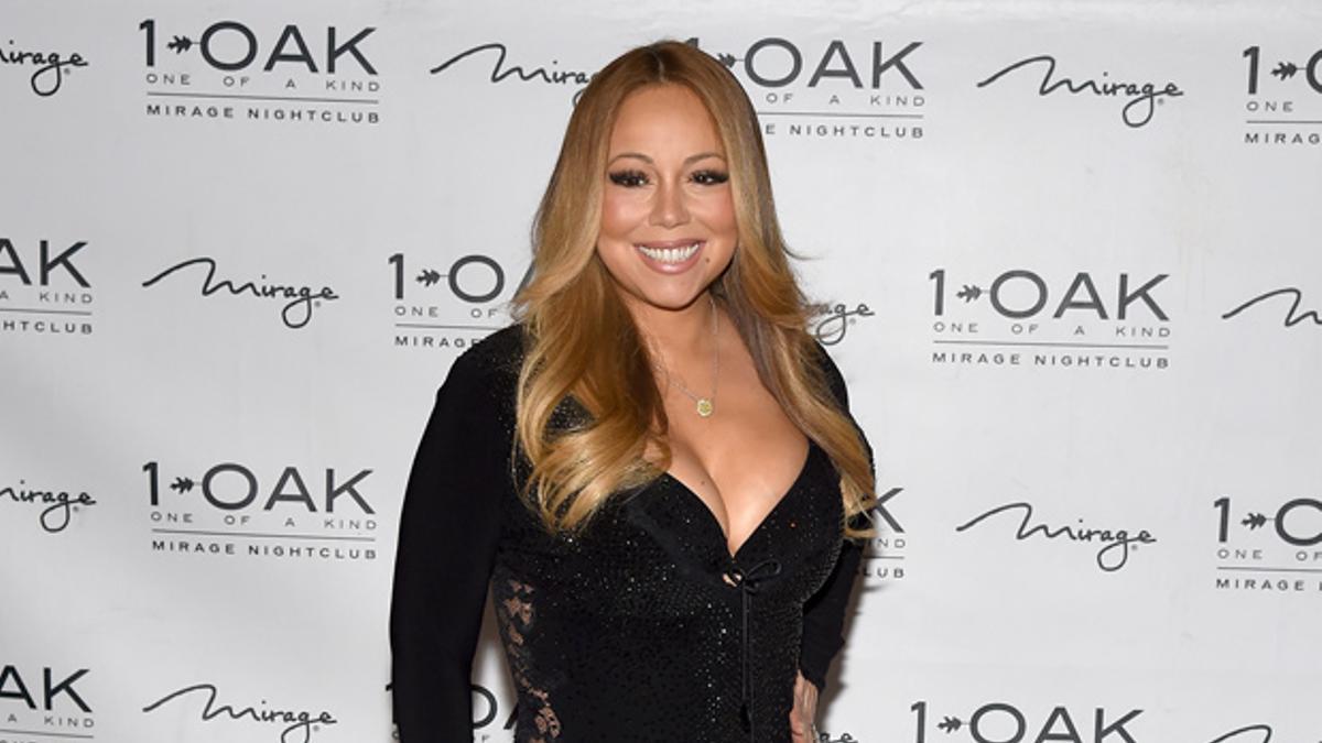 Mariah Carey: total look black con encaje