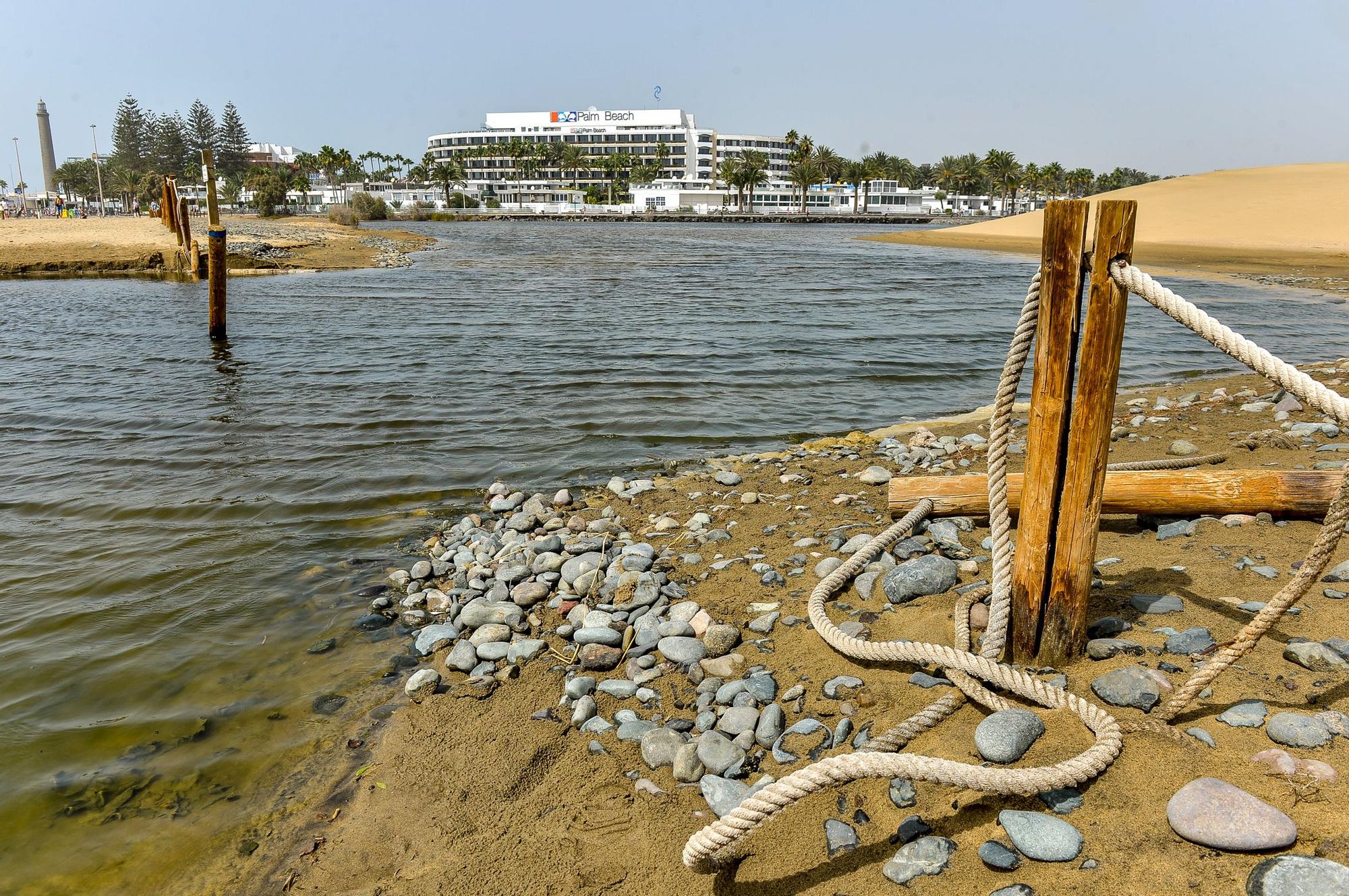 La Charca de Maspalomas después del ciclón Hermine