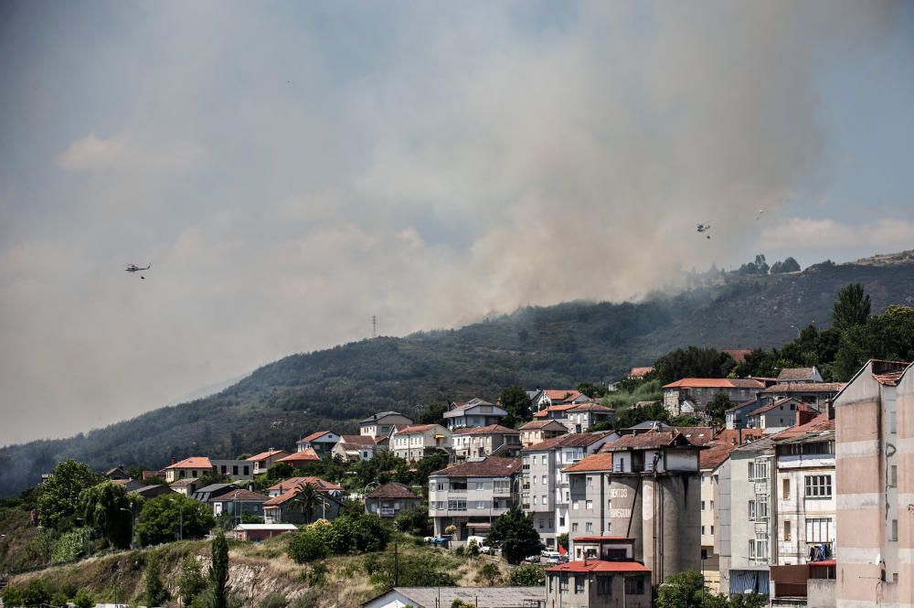 Incendio forestal en Ourense