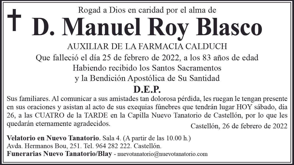 D. Manuel Roy Blasco