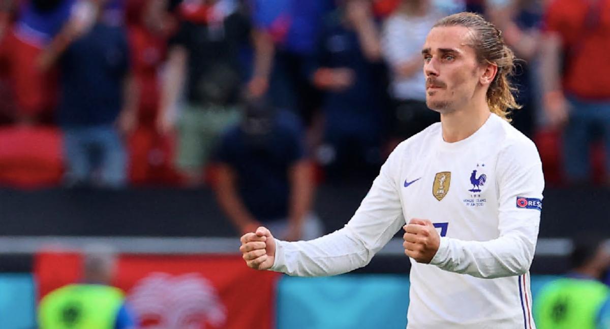 Griezmann celebra su tanto ante Hungría