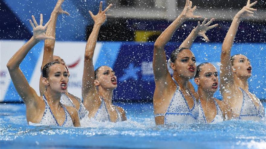 España roza el bronce en la final de equipo libre