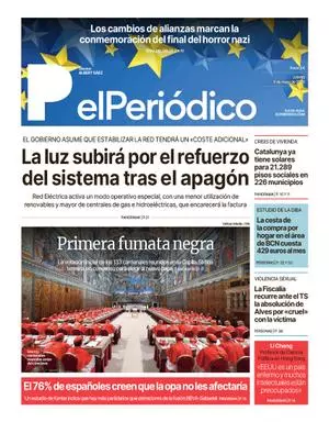 La portada de EL PERIÓDICO del 8 de mayo de 2025