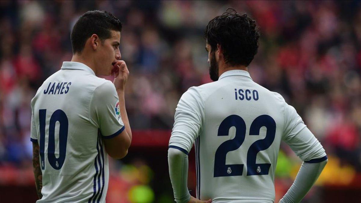 James e Isco durante su etapa en el Real Madrid