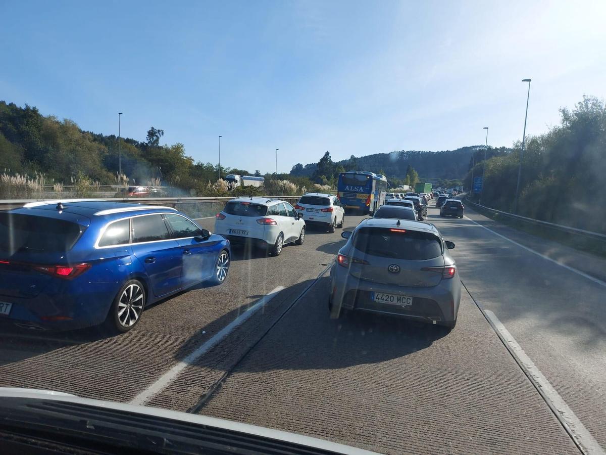 Un atasco en Asturias