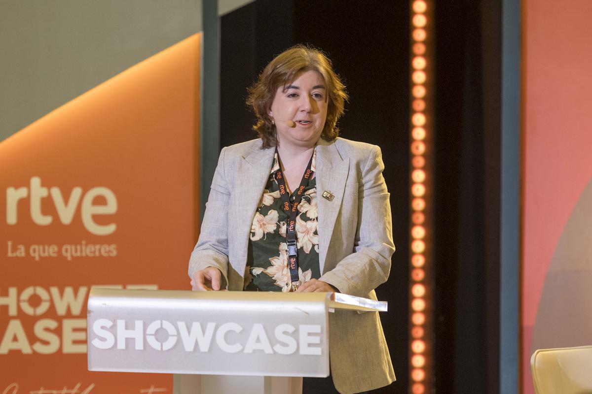 La presidenta de RTVE, Concepción Cascajosa, en un acto.