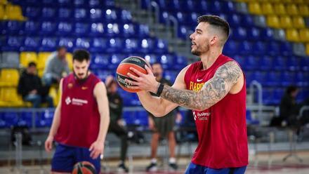 Willy, en el último entrenamiento en el Palau