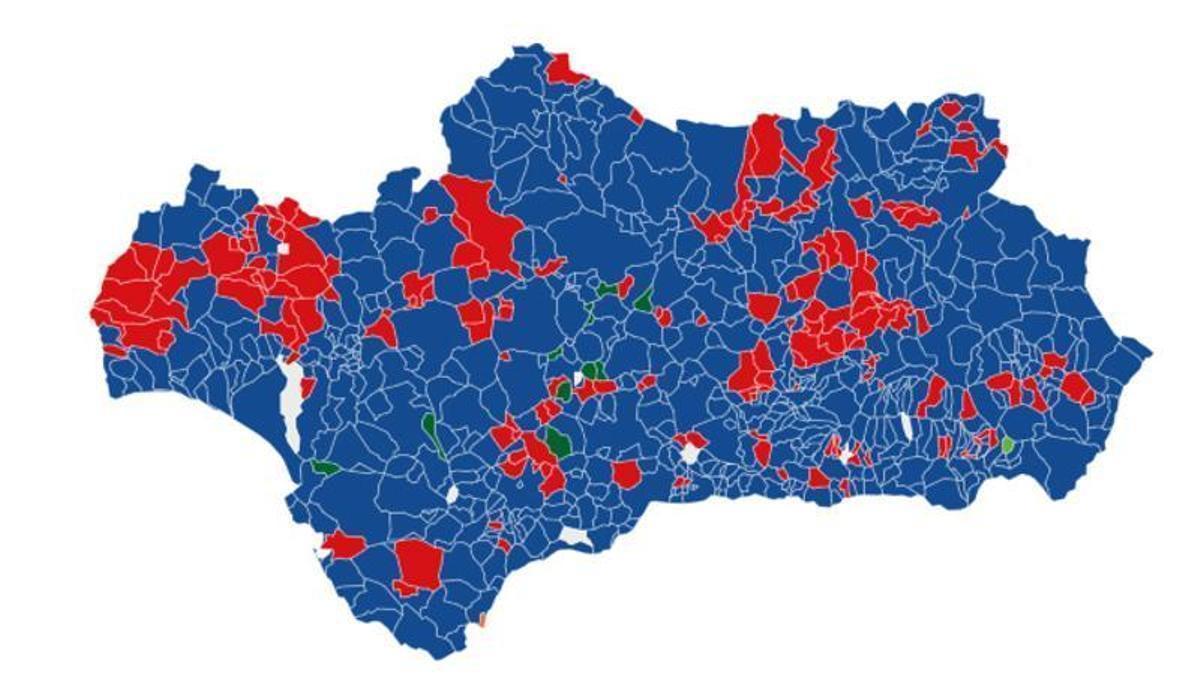 Mapa Andalucía Elecciones 17M