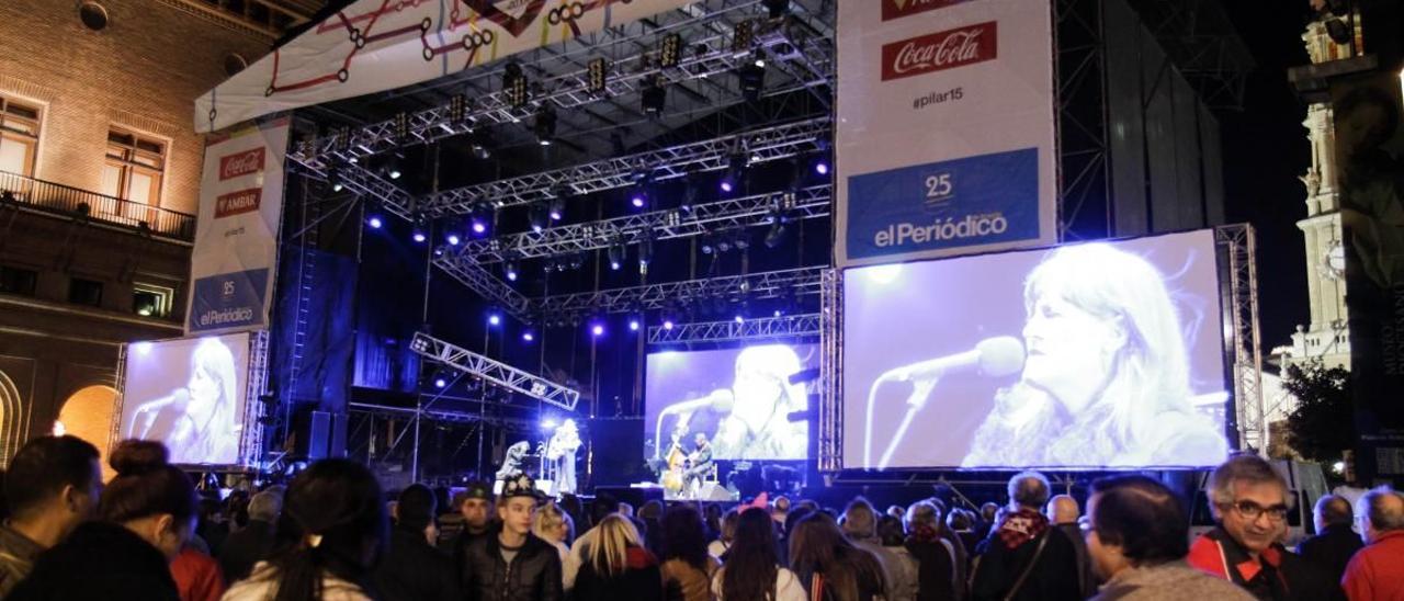 El escenario principal de las fiestas seguirá estando frente al ayuntamiento, en la plaza del Pilar.