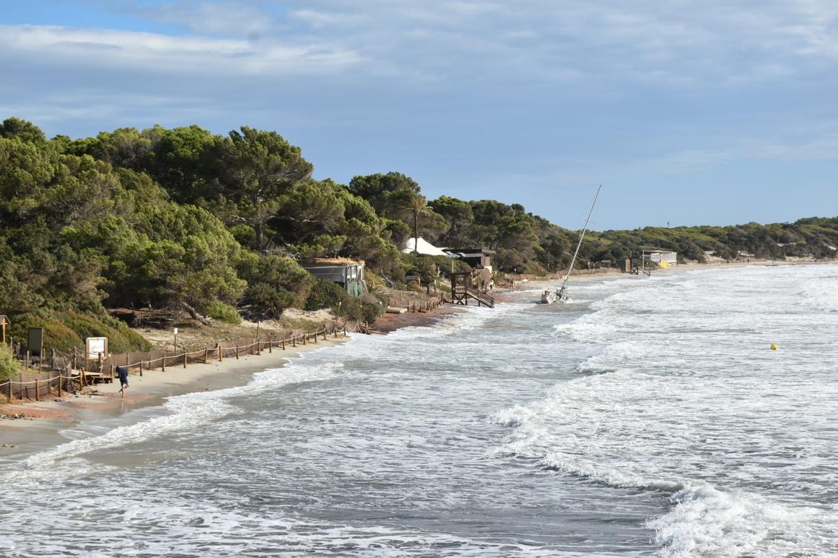 Temporal en ses Salines de Ibiza Temporal en ses Salines de Ibiza