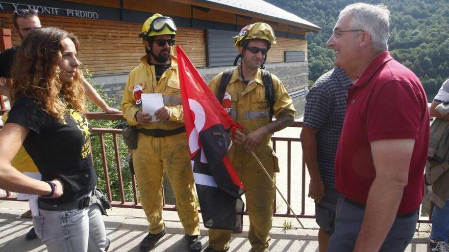 Los trabajadores de Sarga piden un trabajo digno y estable en el centenario de Ordesa