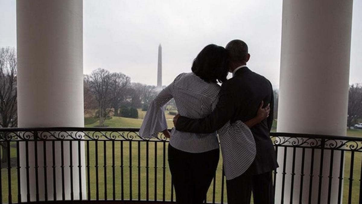 El emotivo último paseo de Michelle Obama por la Casa Blanca