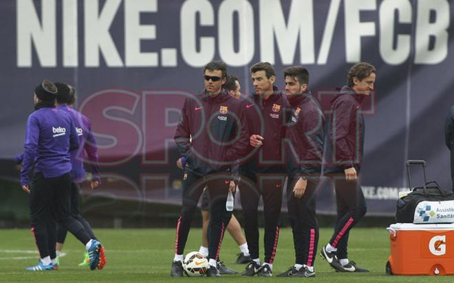 Entreno del FC Barcelona antes del clásico