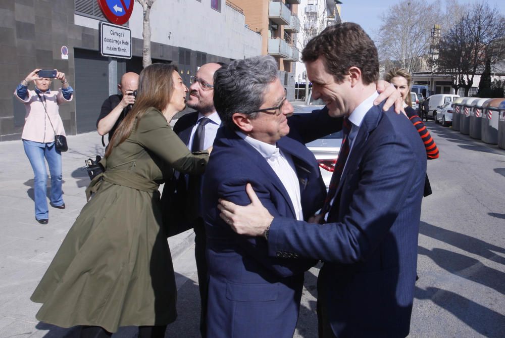 Visita del líder del PP, Pablo Casado, a Girona.