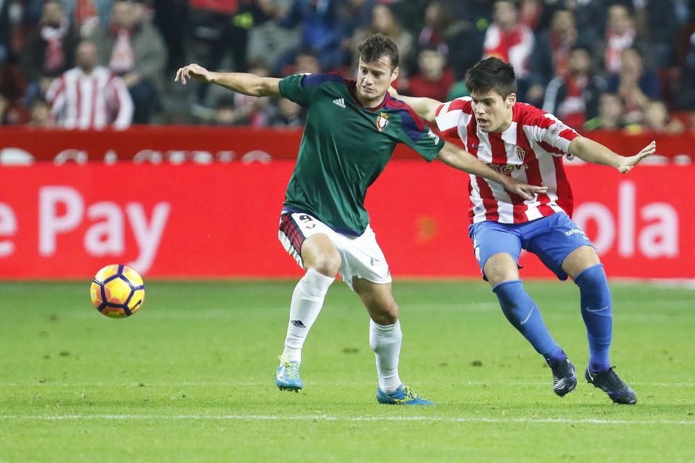 El partido entre el Sporting y el Osasuna, en imágenes