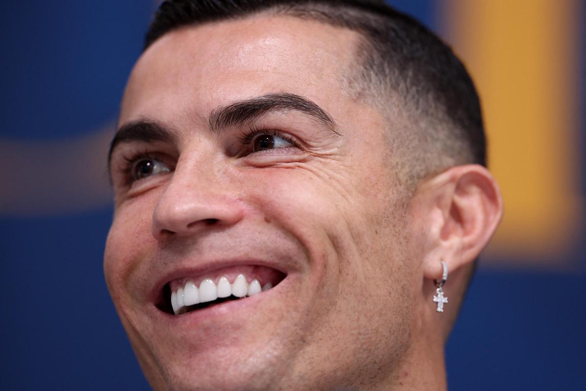 Cristiano Ronaldo, este lunes durante su rueda de prensa en el Mundial.