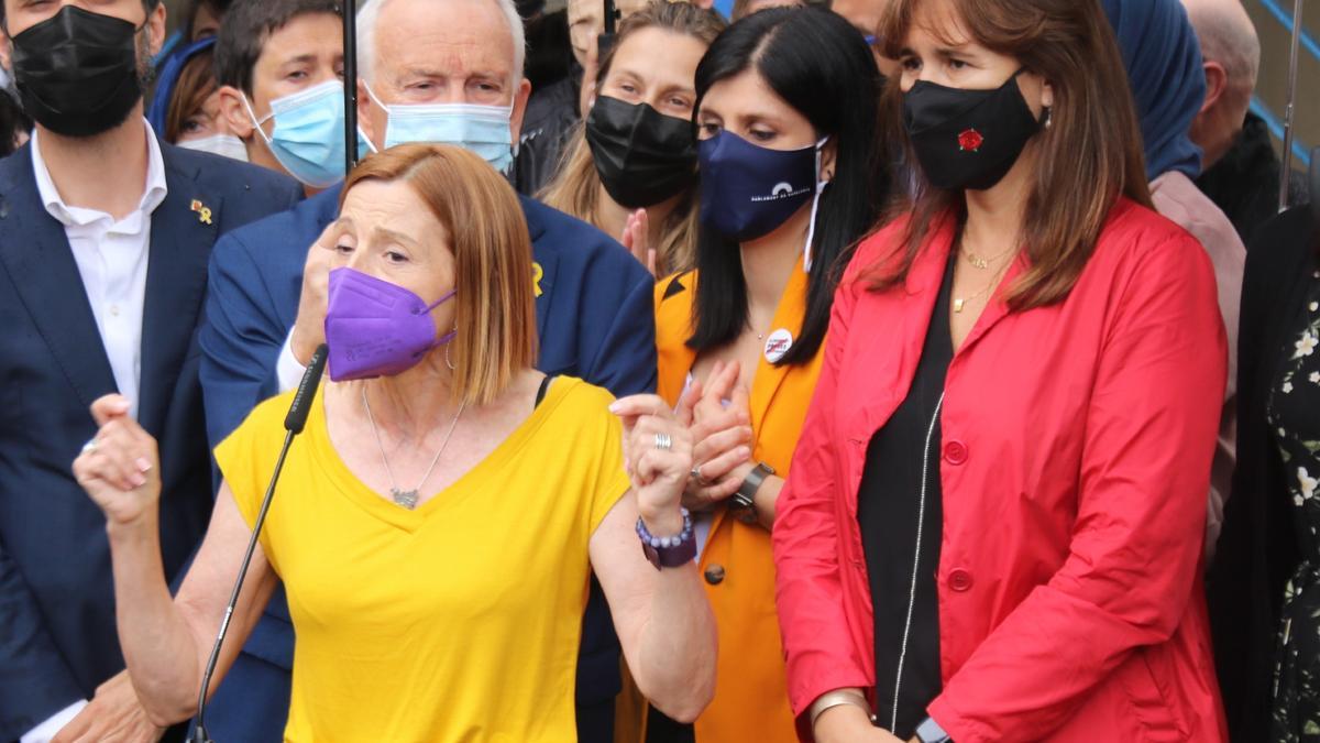 Carme Forcadell i Laura Borràs, en una imatge d&#039;arxiu