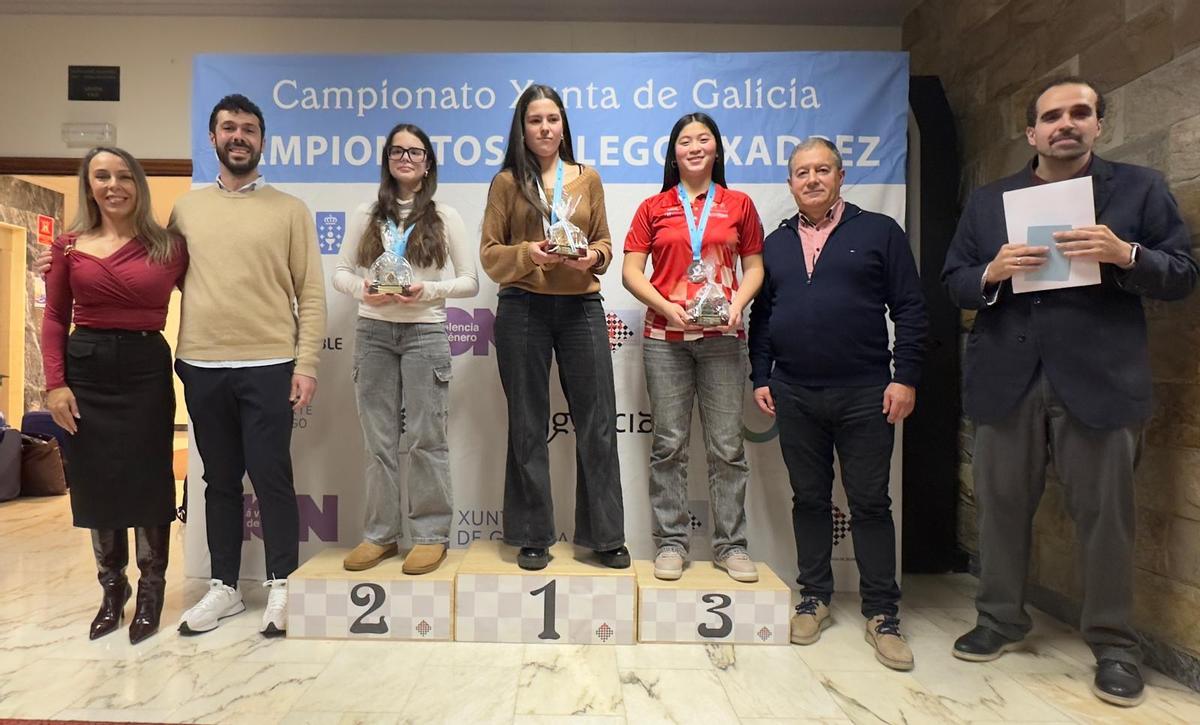 Irene Diz se subió al podio en Padrón.