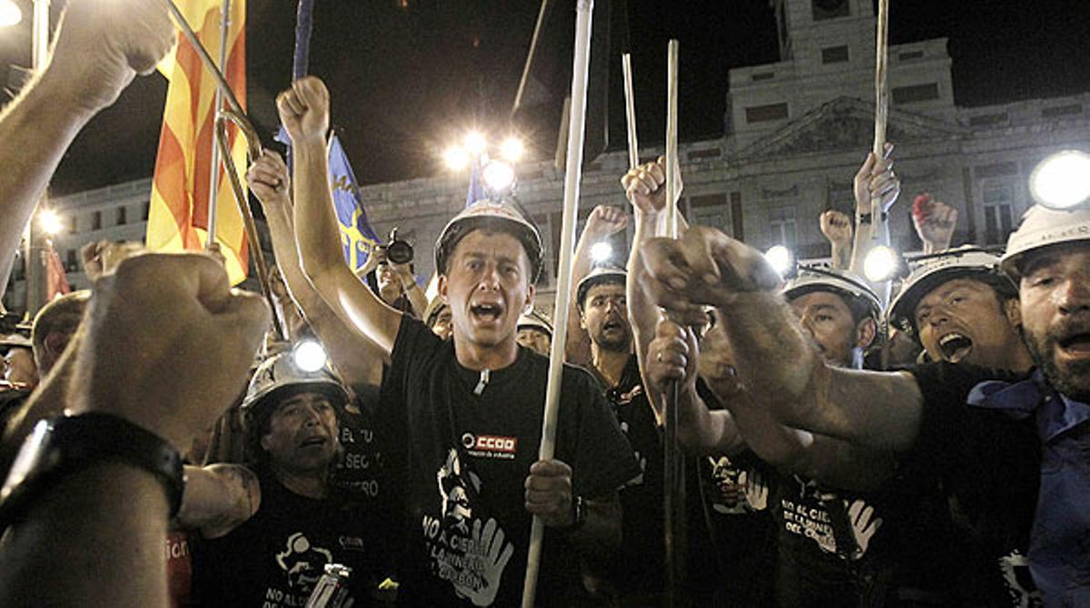 Multitudinària manifestació al centre de Madrid.