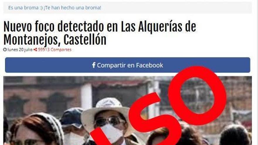 Montanejos denuncia las &#039;fake news&#039; que vinculan al municipio con un brote de coronavirus