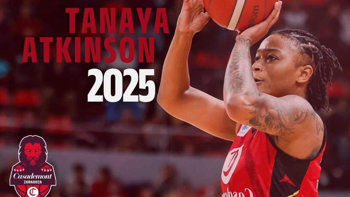 Tanaya Atkinson seguirá una temporada más en el Casademont Zaragoza.