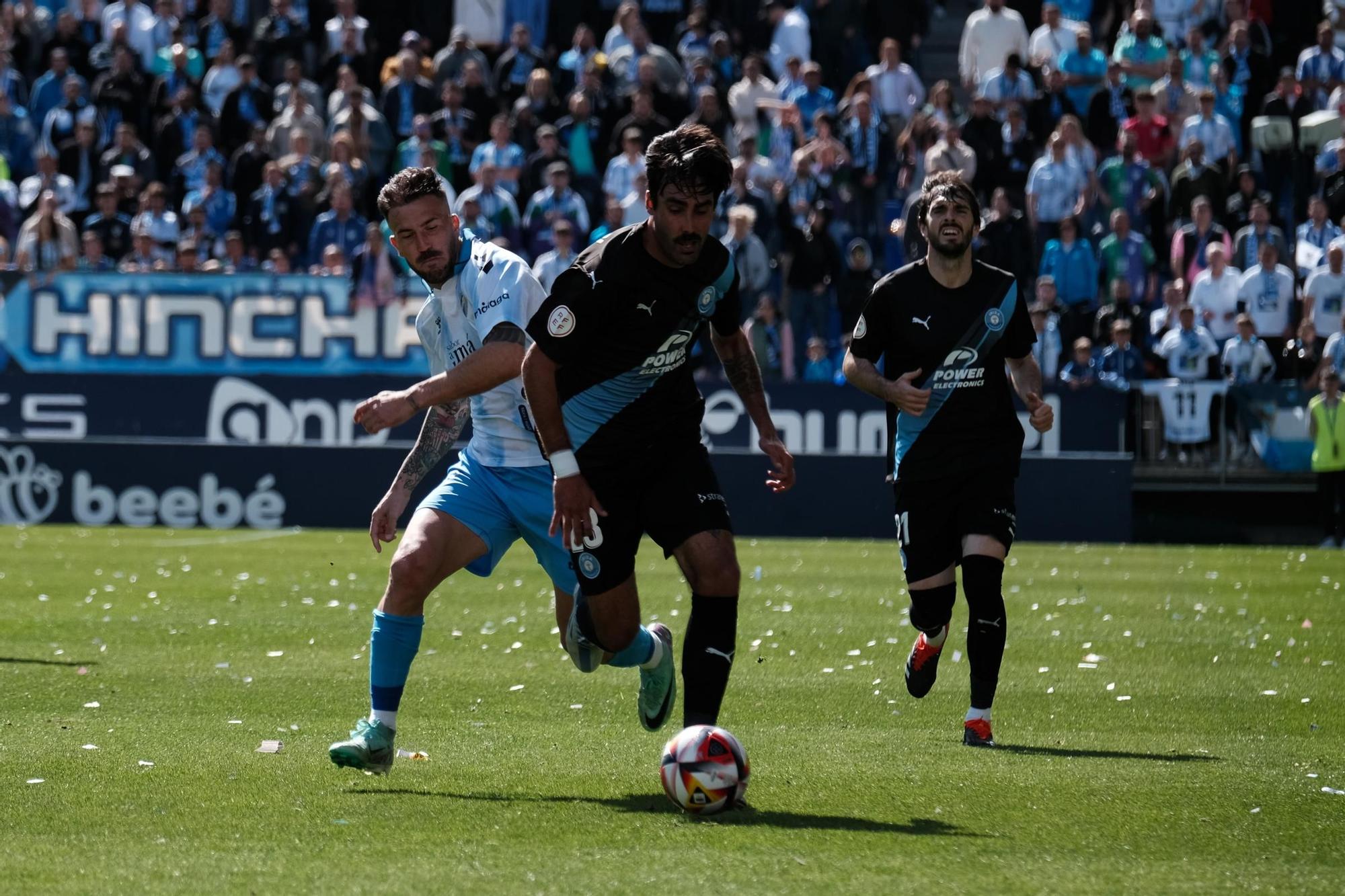 Una imagen del Málaga CF - UD Ibiza disputado en La Rosaleda.