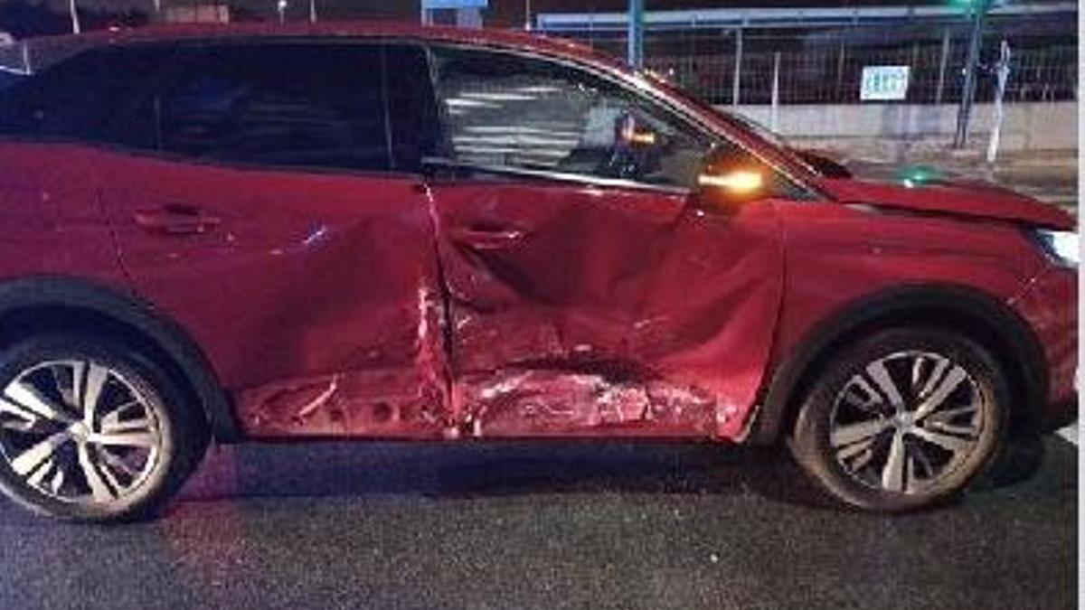 Uno de los vehículos siniestrados en el accidente.
