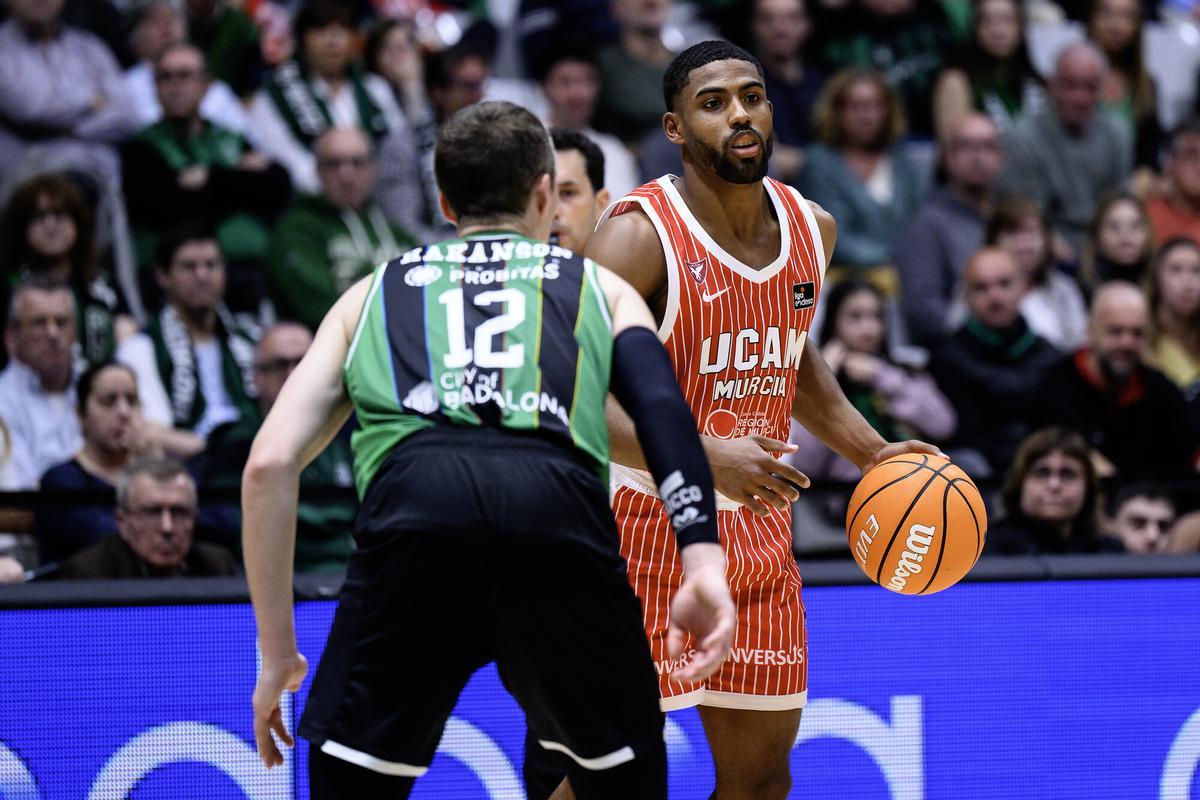 David DeJulius, base del UCAM Murcia, en el partido ante el Joventut.