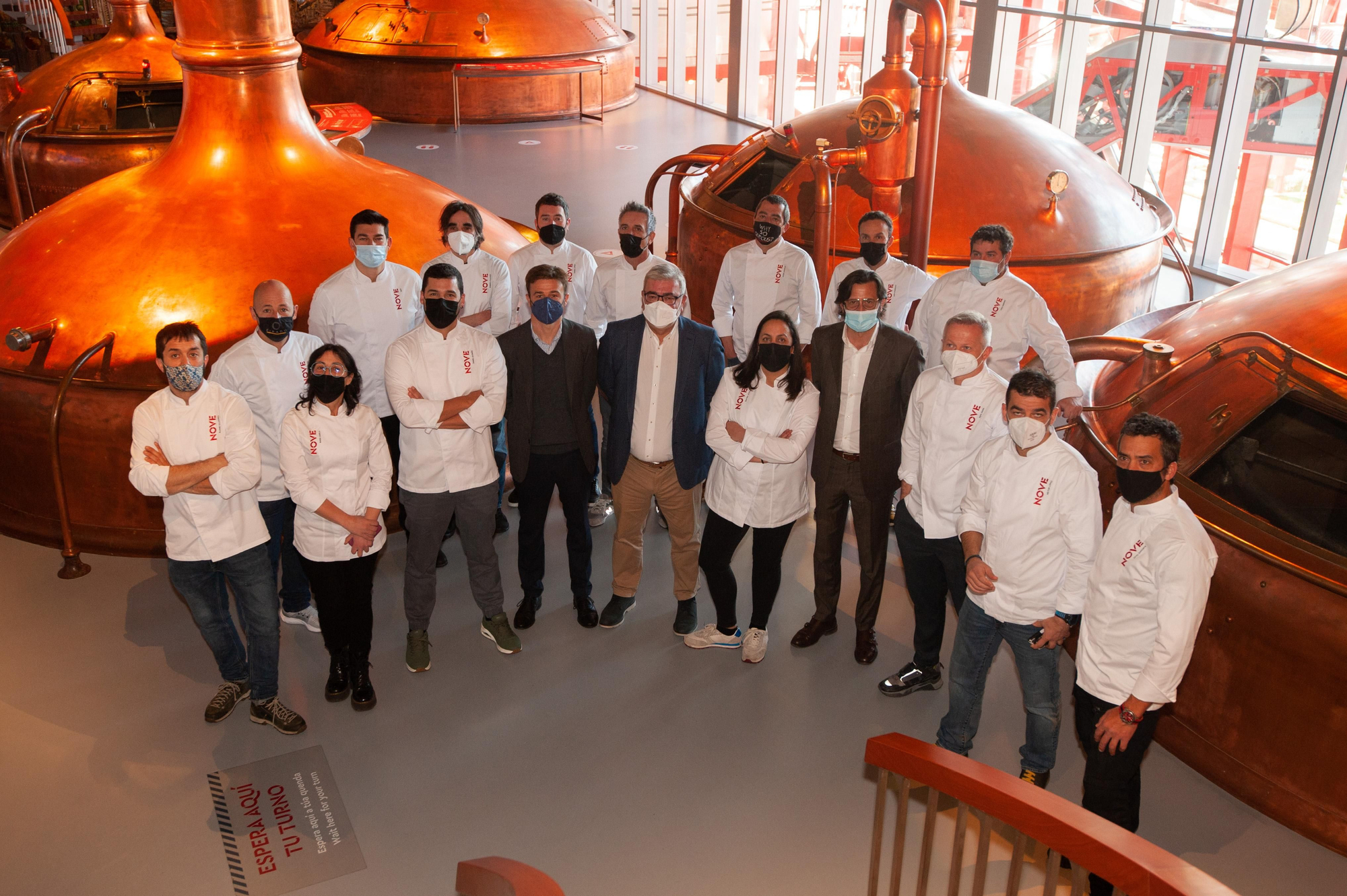 Encuentro con cocineros del grupo Nove en el Museo Estrella Galicia