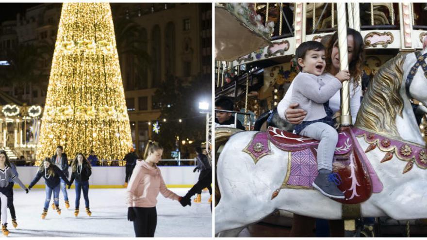 Horarios y precios de la pista de hielo y el tiovivo