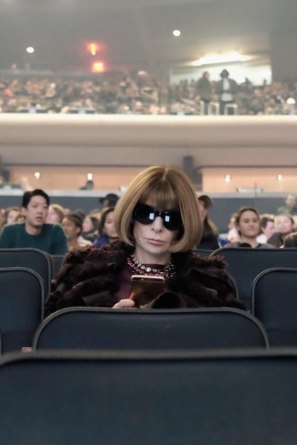 Todos los asistentes al desfile de Yeezy, Anna Wintour.