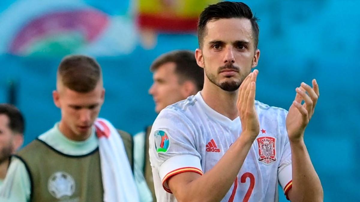 Sarabia durante un partido de Eurocopa