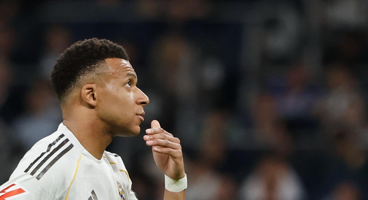 Mbappé, durante el partido ante el Girona