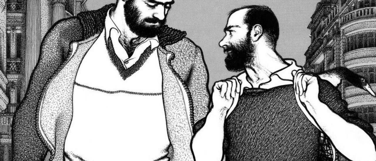 Dos viñetas de «Manuel»,  el cómic que sirvió para normalizar las relaciones homosexuales.