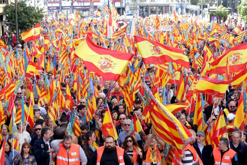 Manifiestación en València contra los 'països catalans'