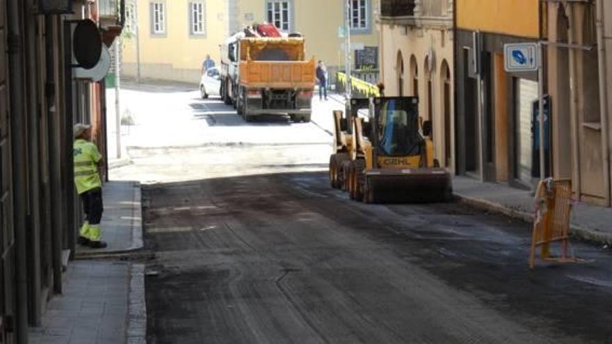 Ripoll El carrer del Bisbe, amb l&#039;antic paviment