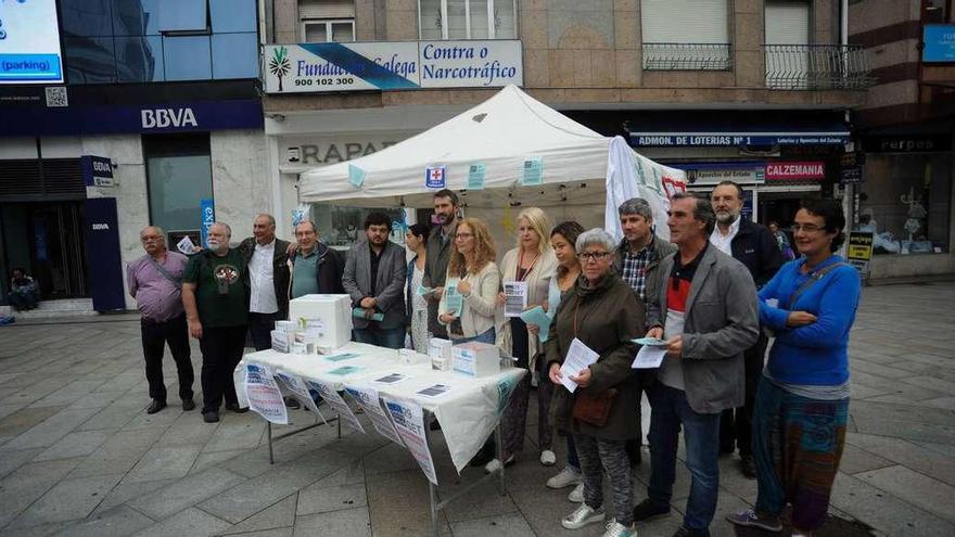 El hospital de campaña instalado en la plaza de Galicia en contra de la reforma de la Lei de Saúde de Galicia // Iñaki Abella