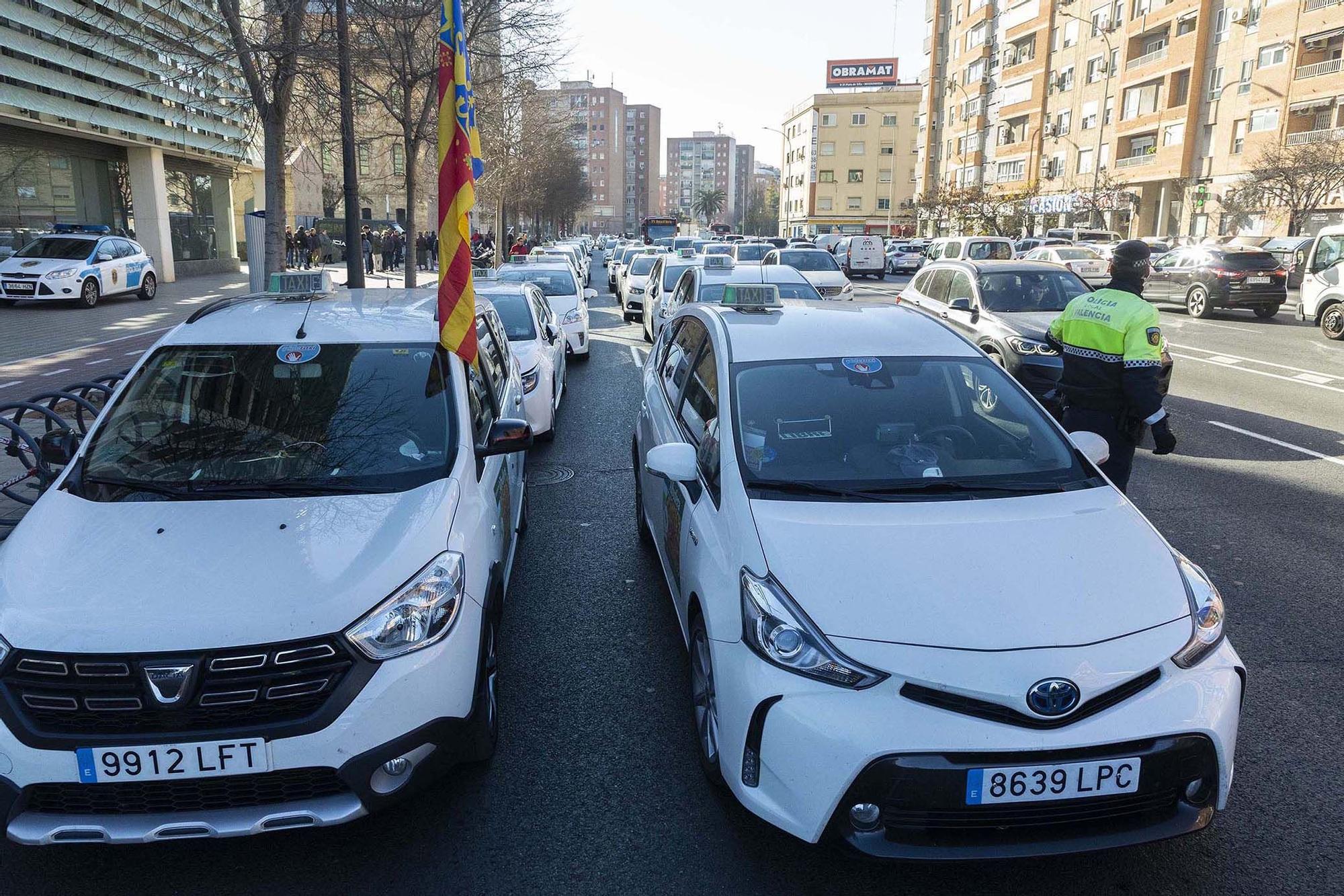 Concentración de taxistas